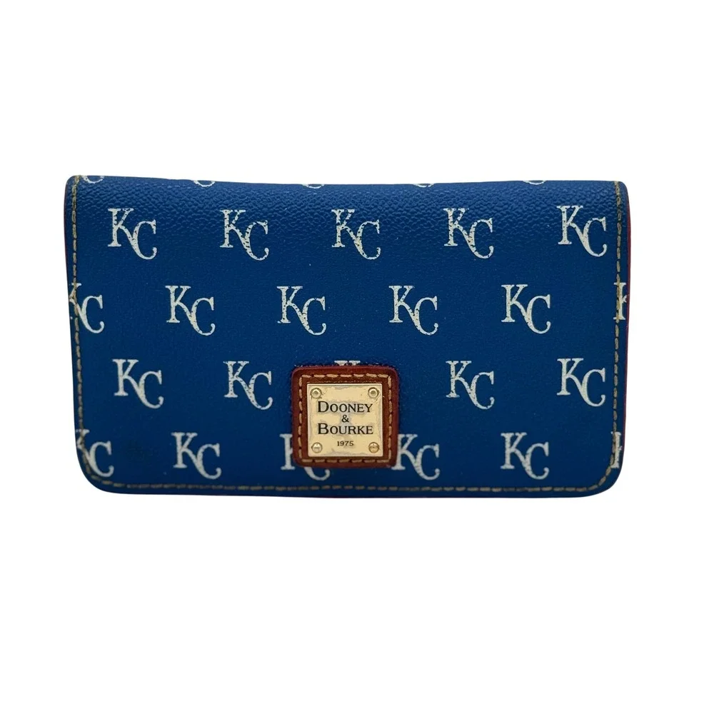 Dooney & Bourke Kansas City Royals Wallet Womens MLB Monogram Luxury Baseball